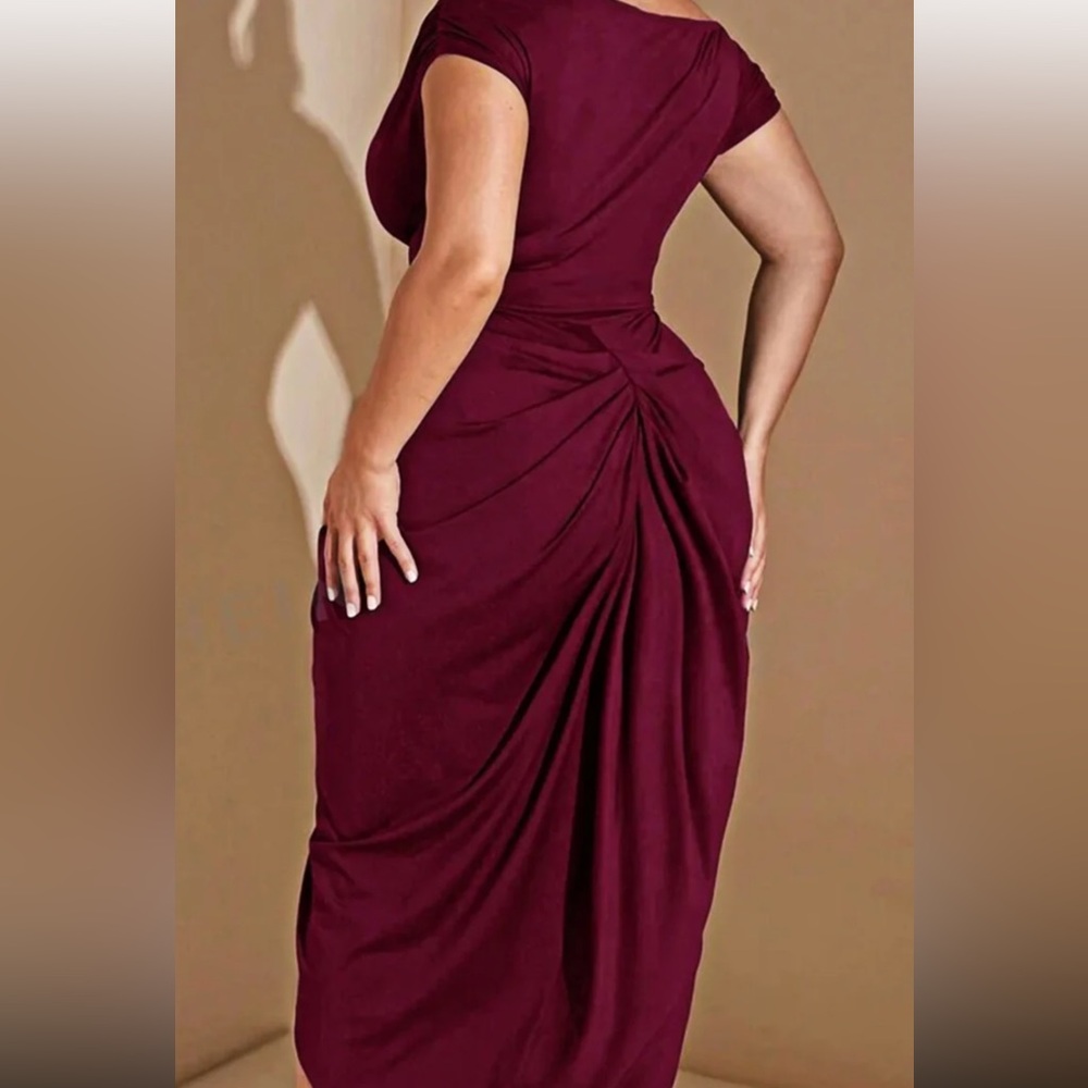 Burgundy dress